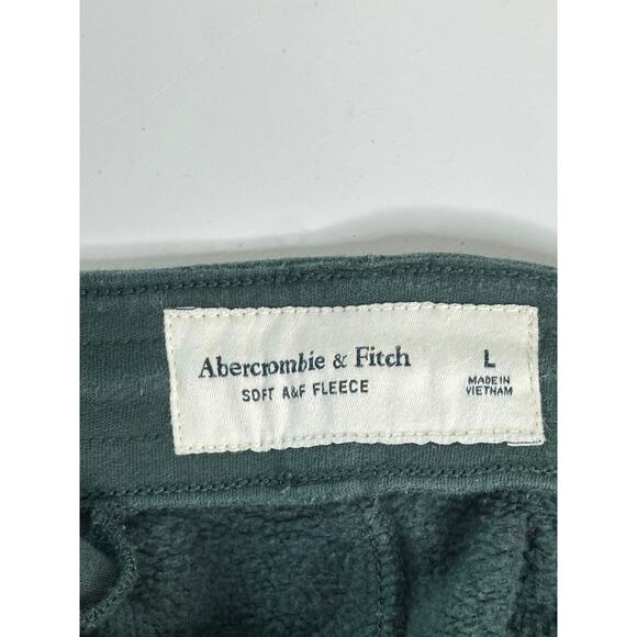 Abercrombie & Fitch Forest Green Sweatpants Elastic Drawstring Waist Casual L - Picture 3 of 11